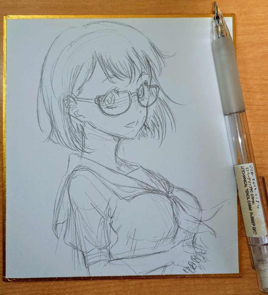 オリジナルイラスト 小色紙