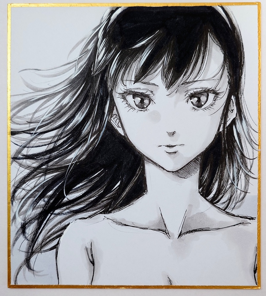 オリジナルイラスト 小色紙
