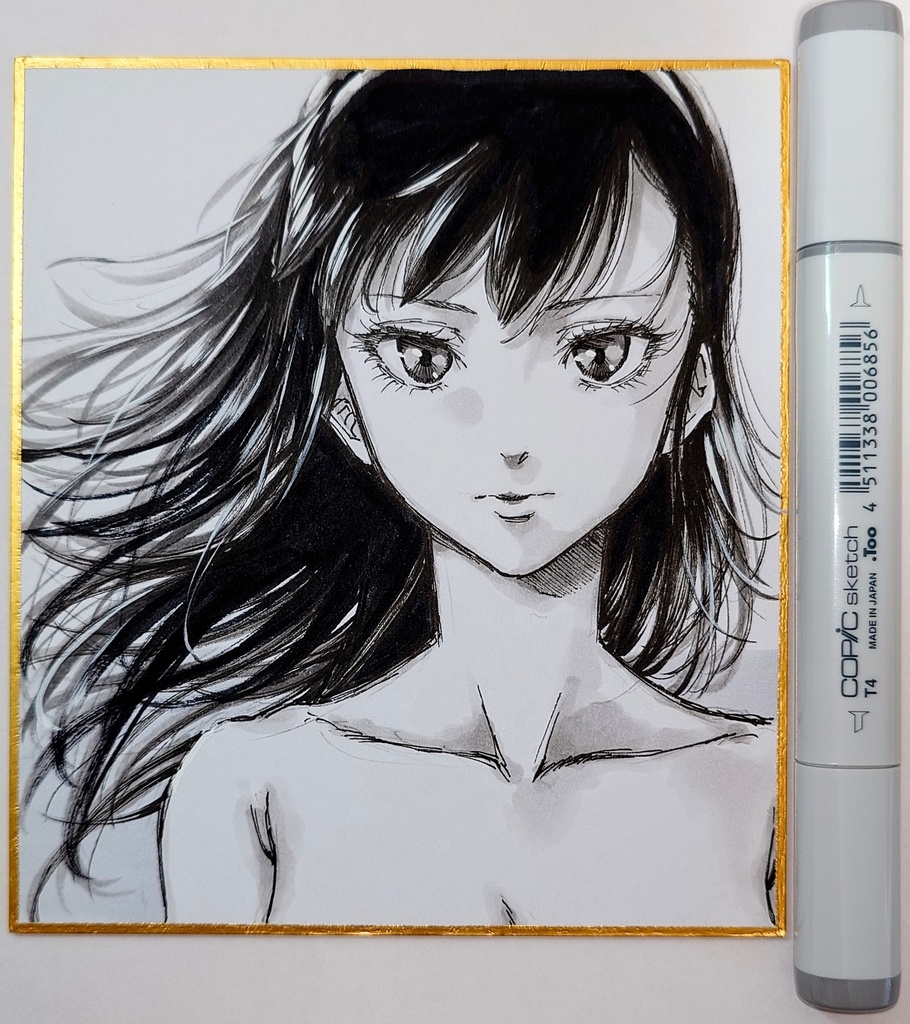 オリジナルイラスト 小色紙