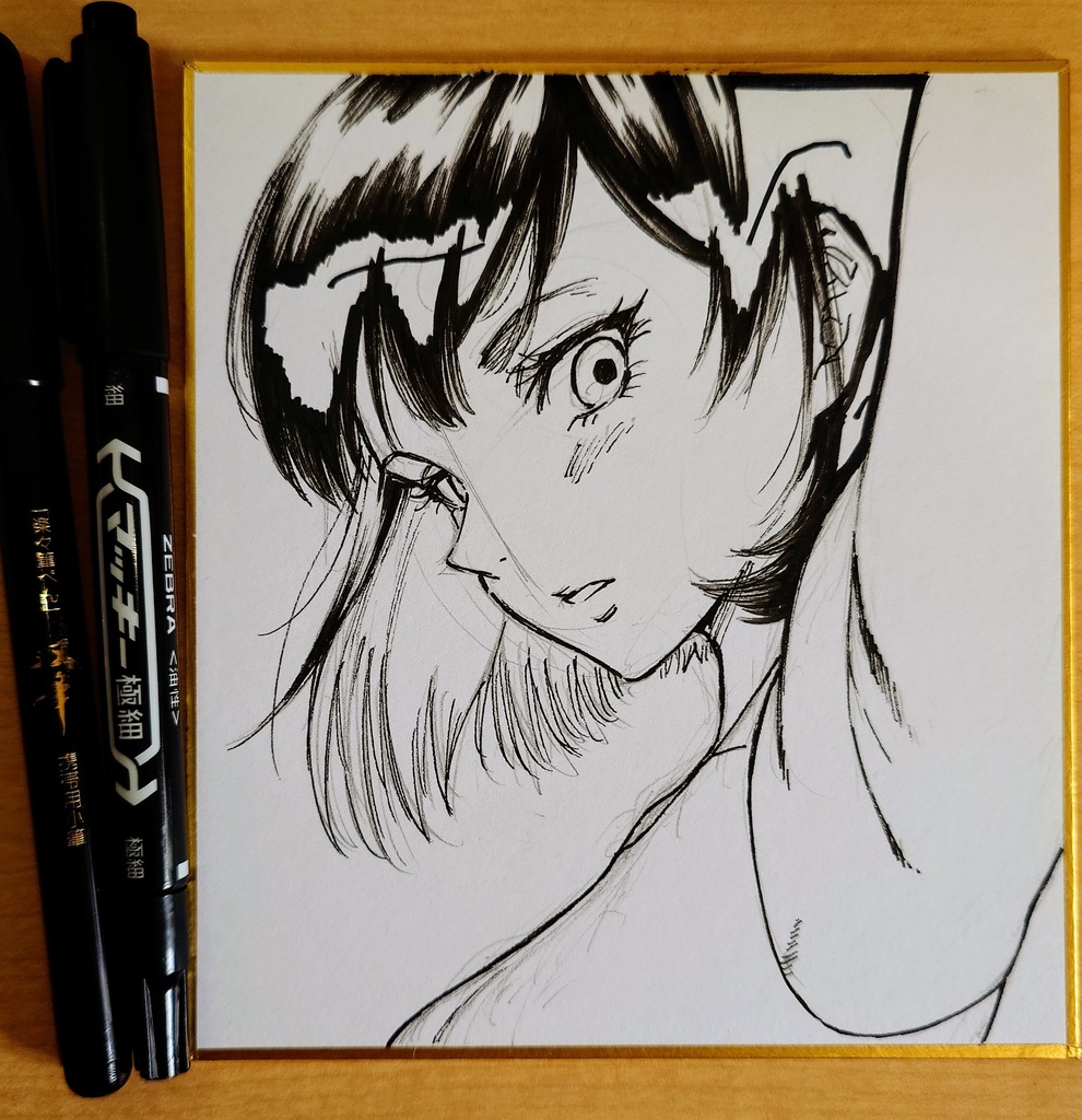 オリジナルイラスト 小色紙
