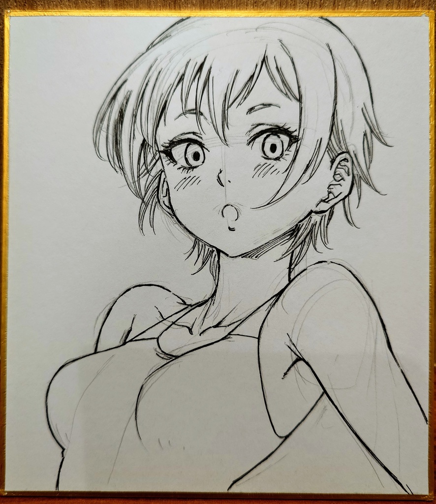 オリジナルイラスト 小色紙