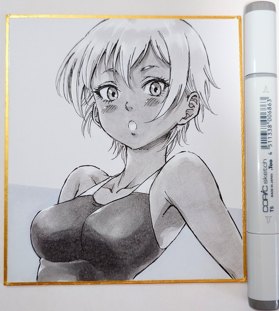 オリジナルイラスト 小色紙