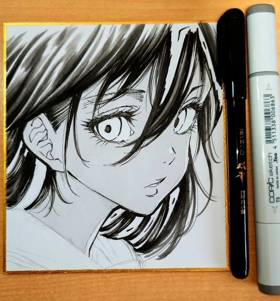 オリジナルイラスト 小色紙