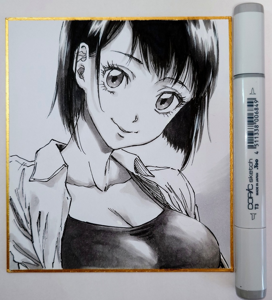 オリジナルイラスト 小色紙
