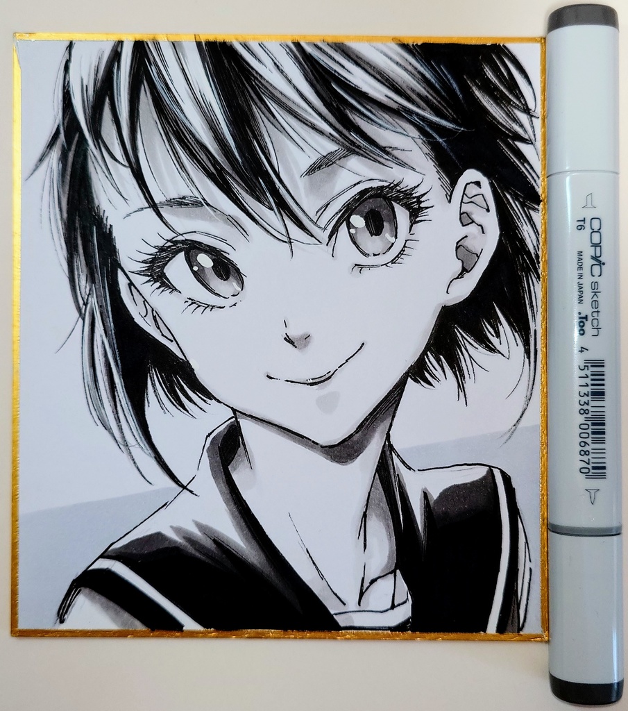 オリジナルイラスト 小色紙