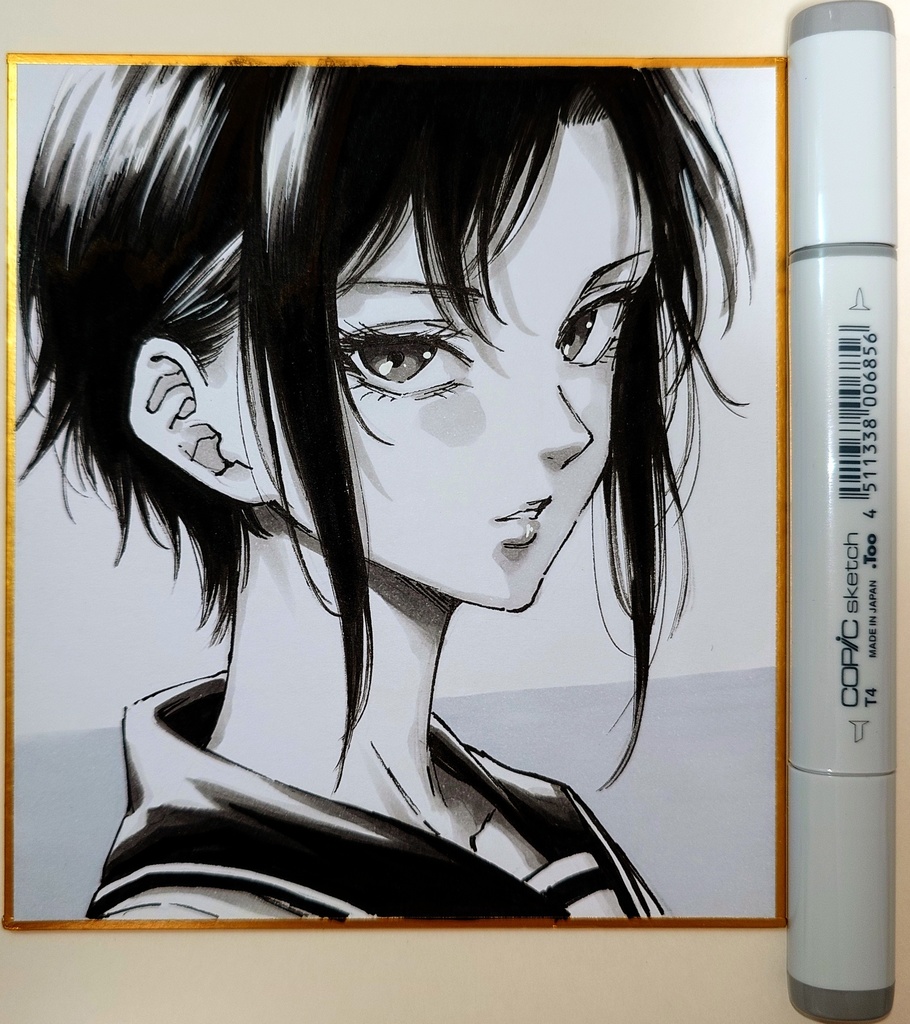 オリジナルイラスト 小色紙