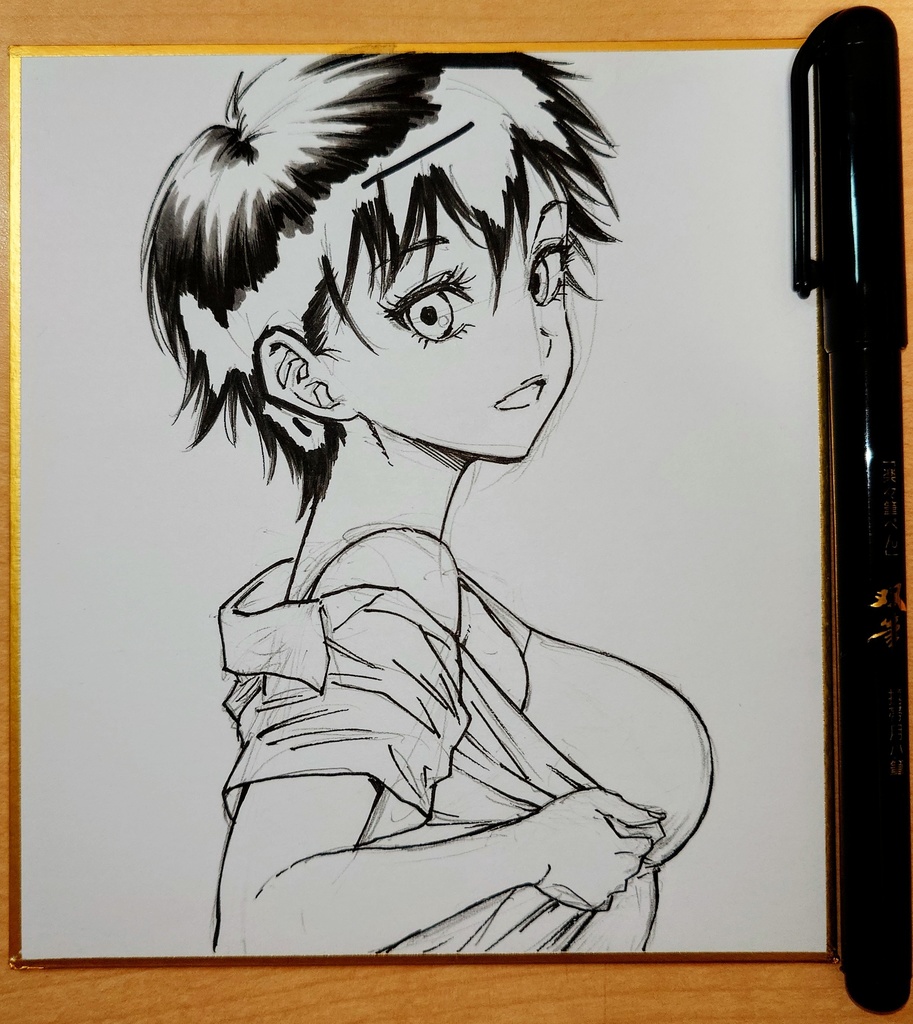 オリジナルイラスト 小色紙