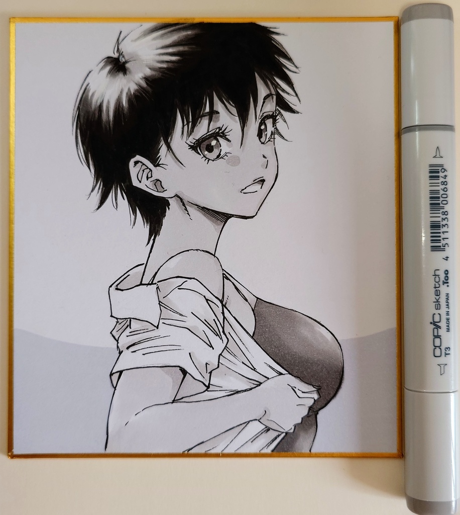 オリジナルイラスト 小色紙