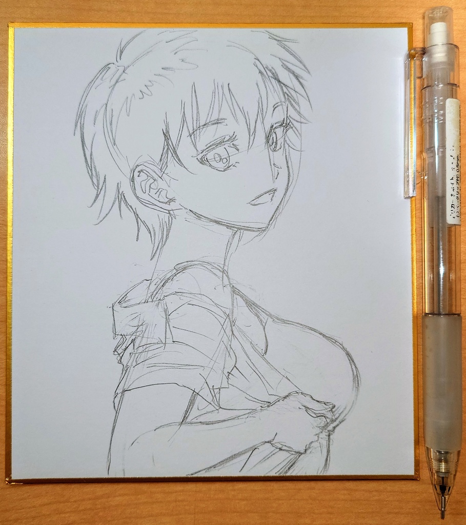 オリジナルイラスト 小色紙