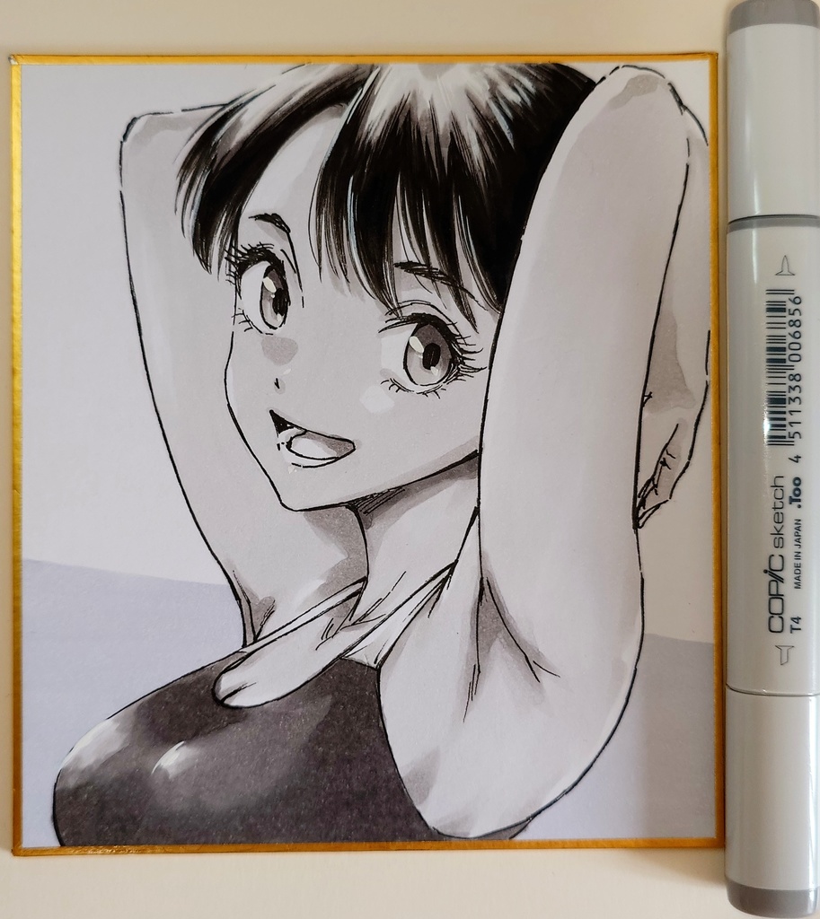 オリジナルイラスト 小色紙