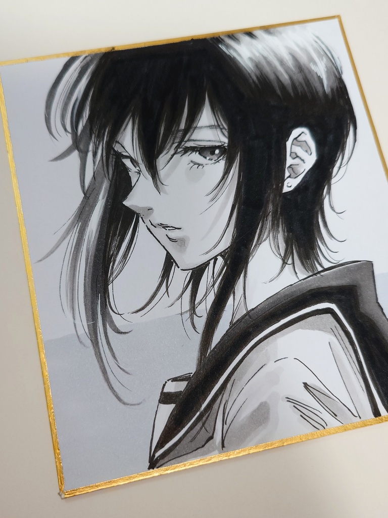 オリジナルイラスト 小色紙