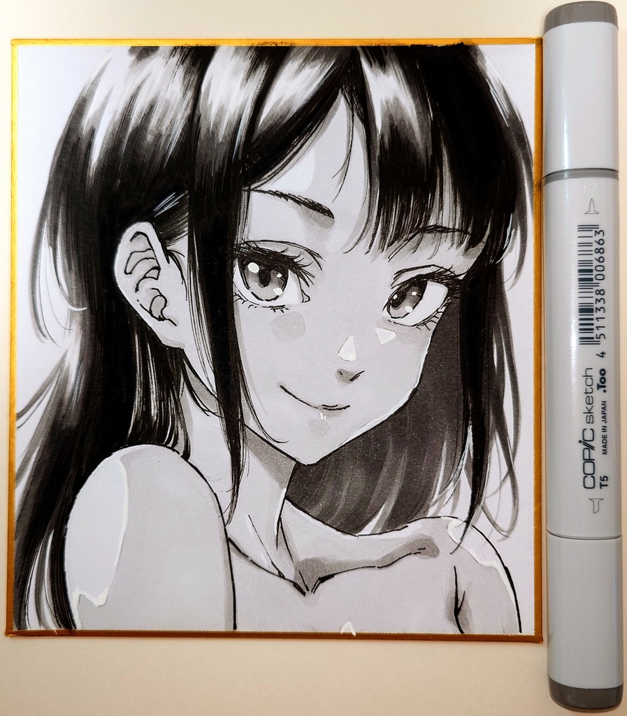 オリジナルイラスト 小色紙