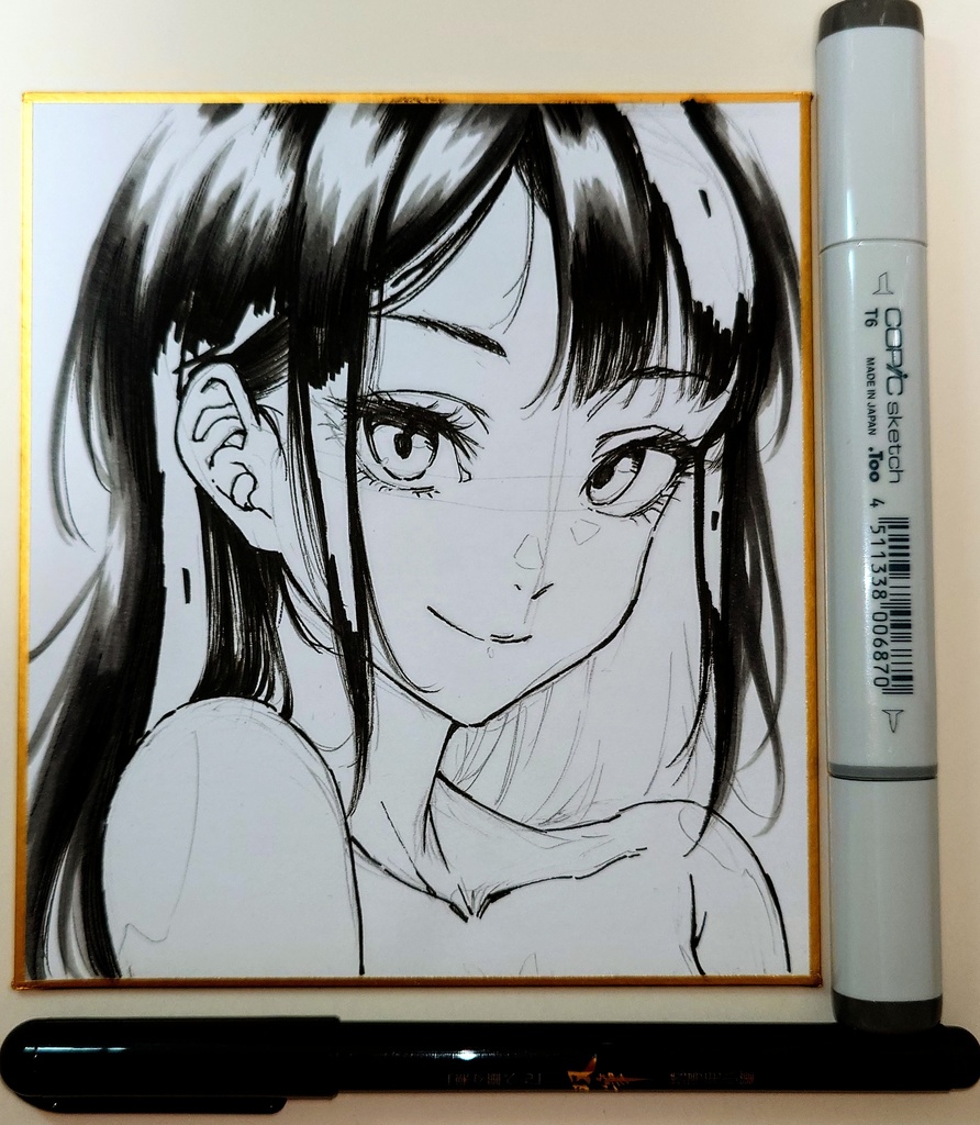 オリジナルイラスト 小色紙