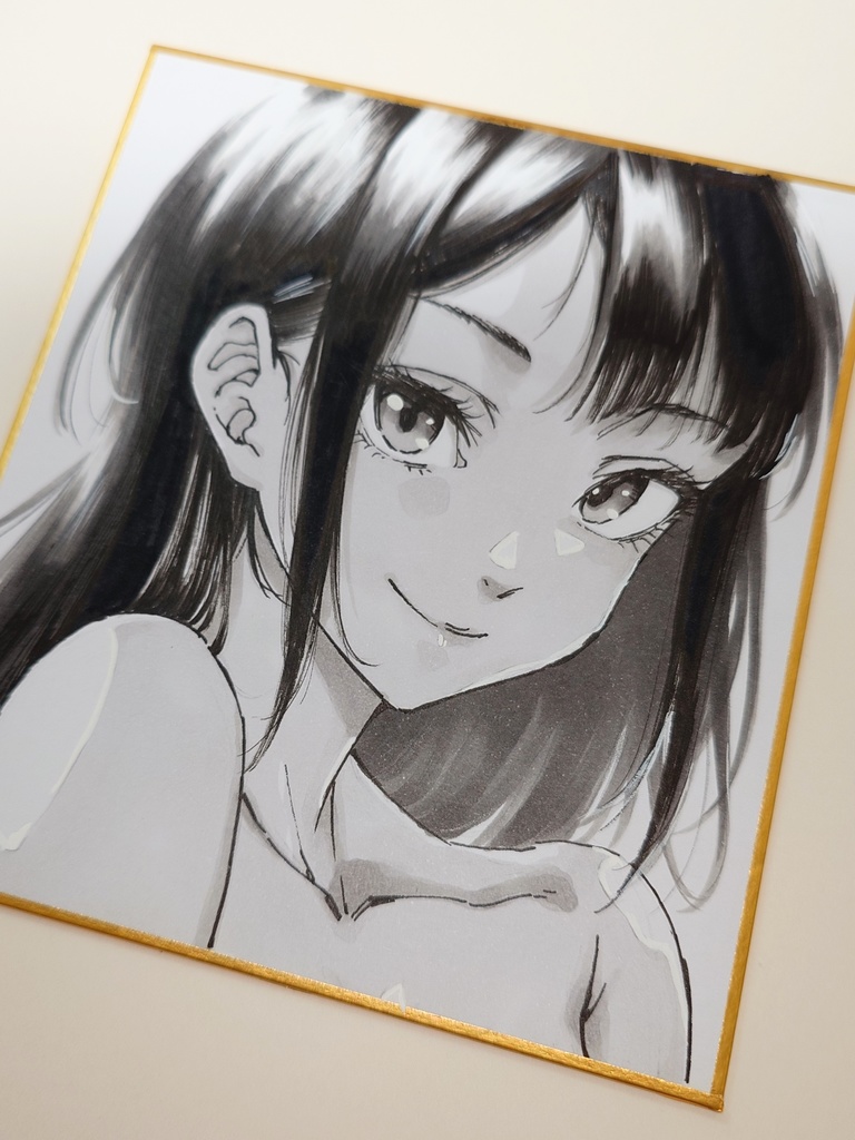 オリジナルイラスト 小色紙