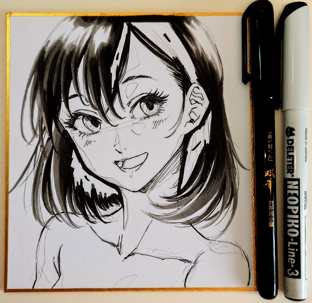 オリジナルイラスト 小色紙