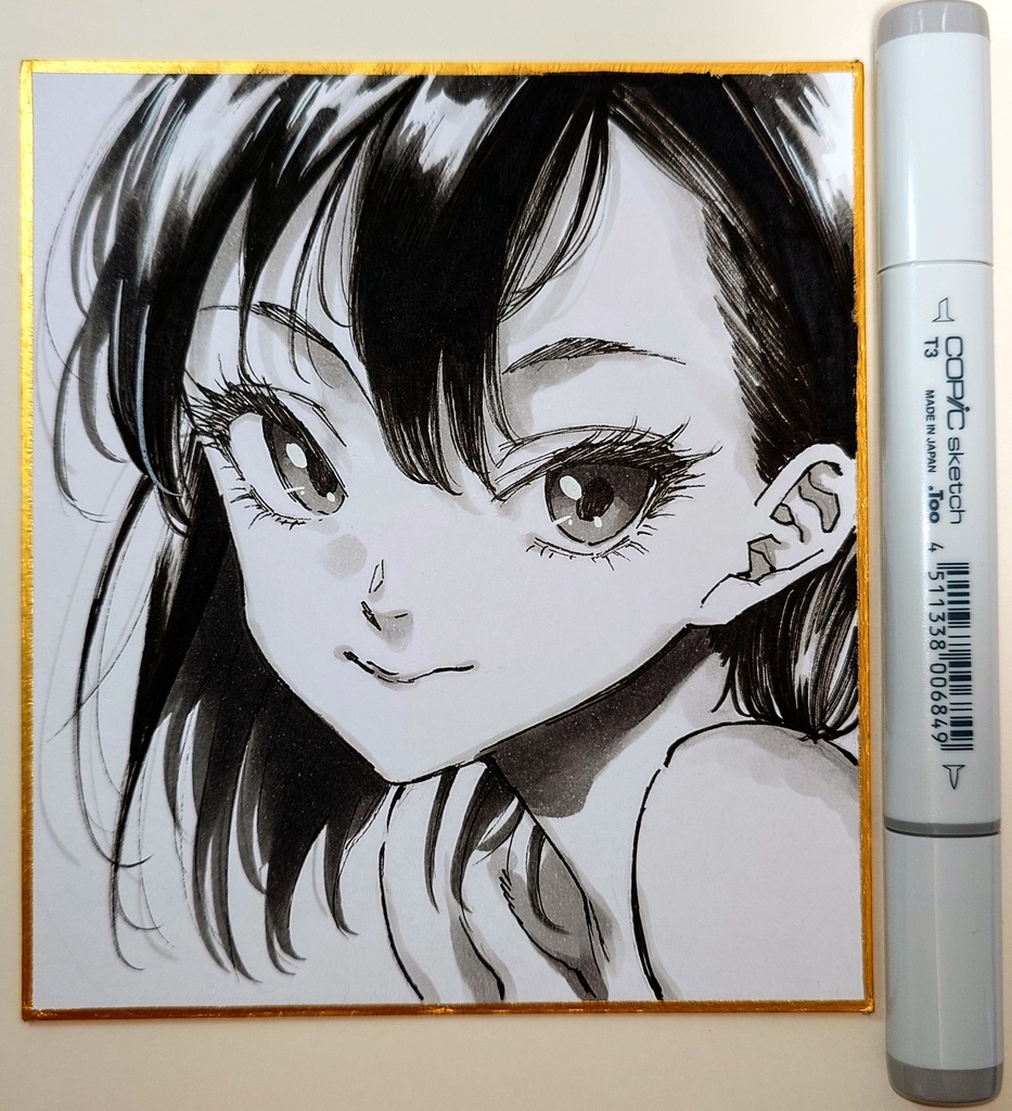 オリジナルイラスト 小色紙