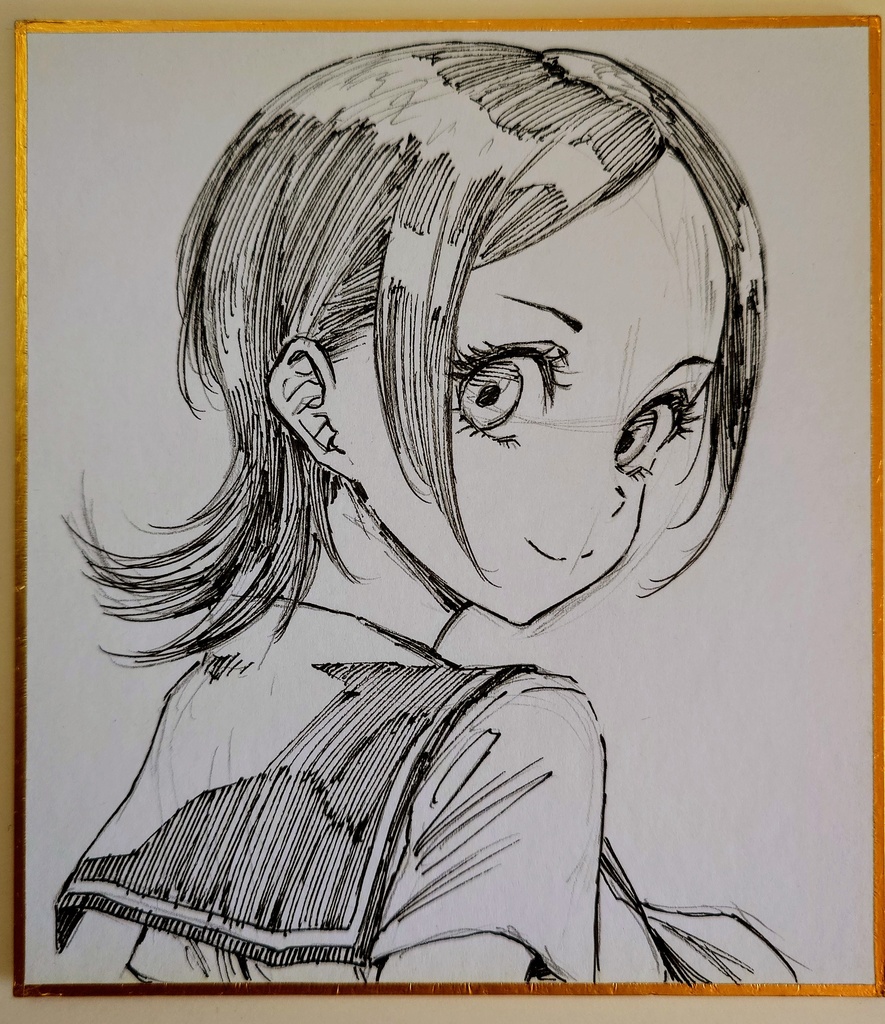 オリジナルイラスト 小色紙