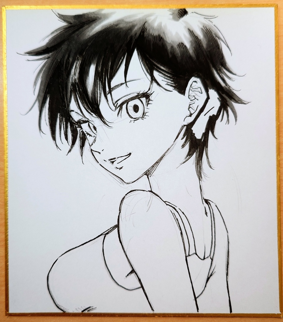オリジナルイラスト 小色紙