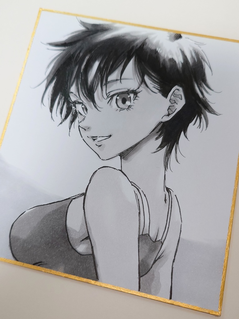 オリジナルイラスト 小色紙