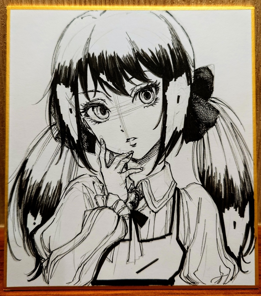 オリジナルイラスト 小色紙