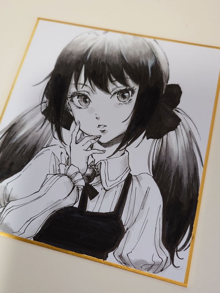 オリジナルイラスト 小色紙