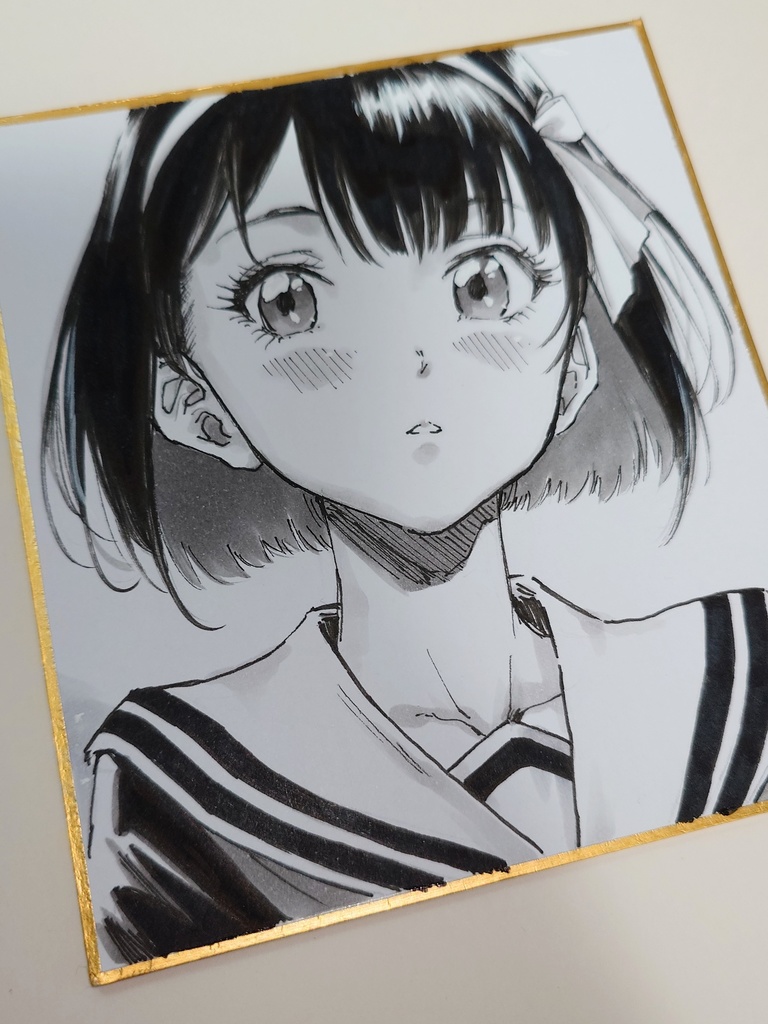 オリジナルイラスト 小色紙
