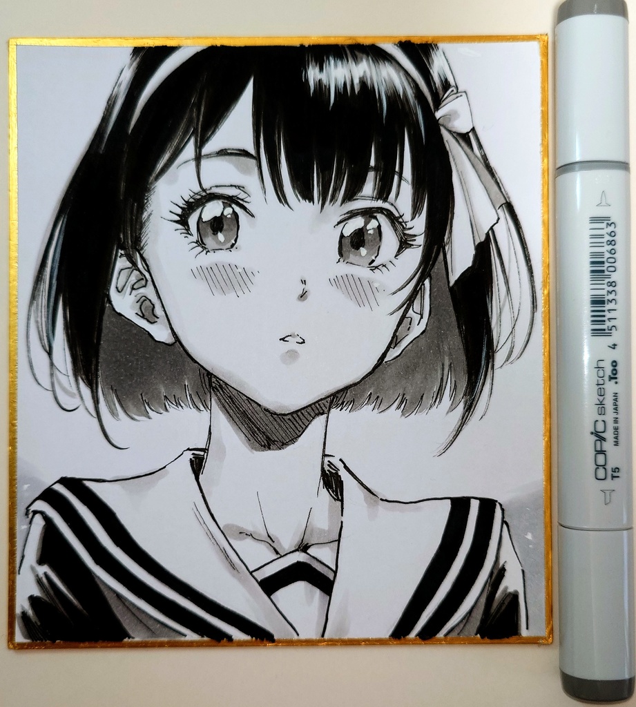 オリジナルイラスト 小色紙