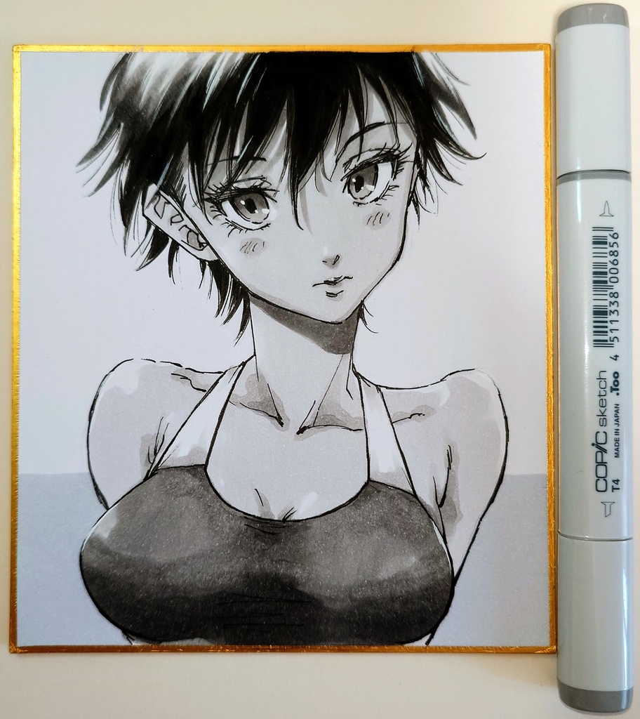 オリジナルイラスト 小色紙