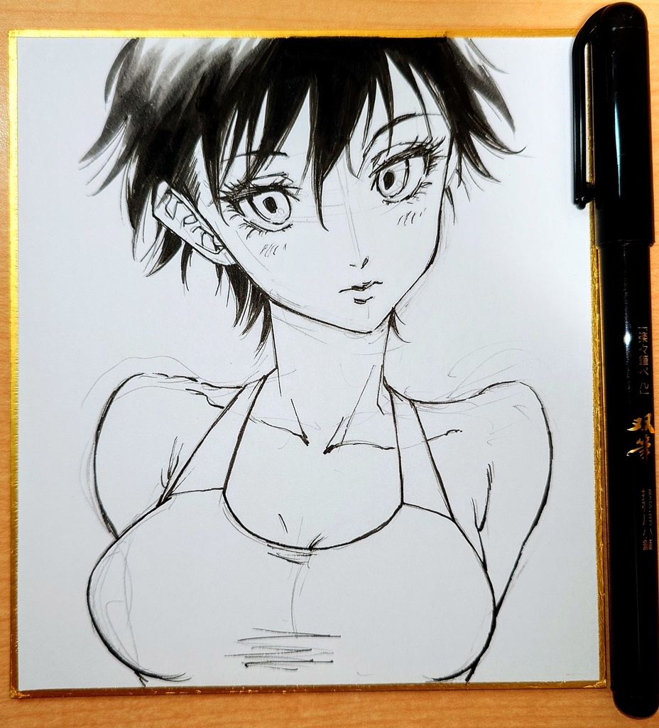 オリジナルイラスト 小色紙
