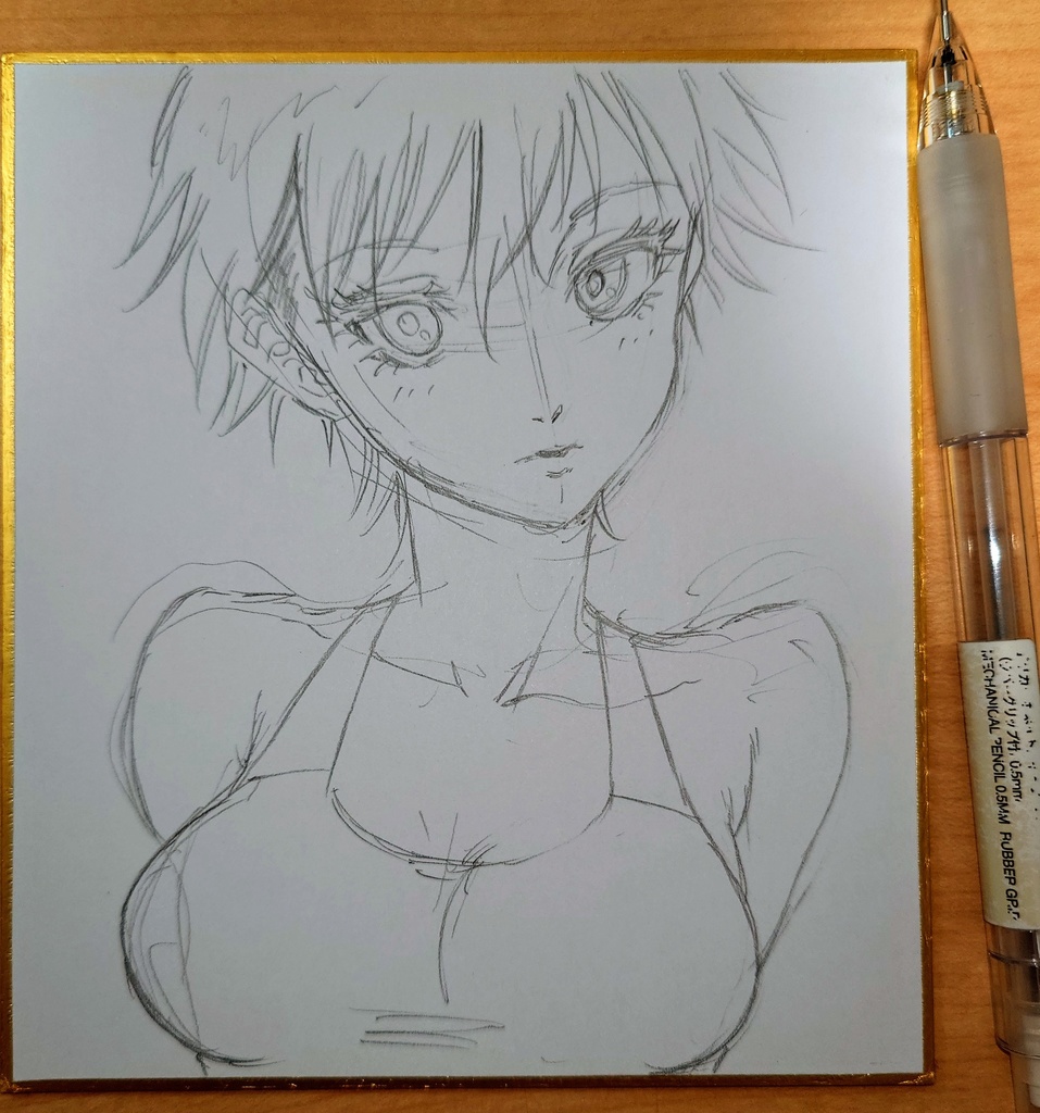 オリジナルイラスト 小色紙