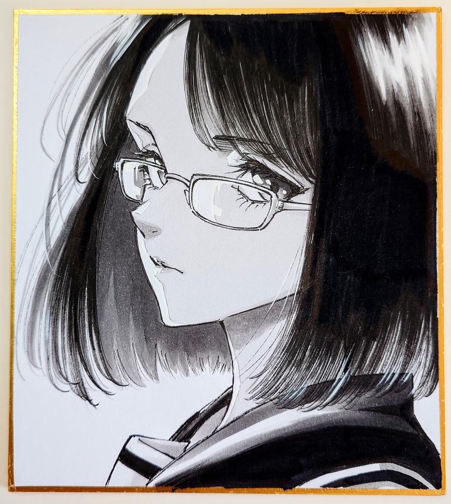 オリジナルイラスト 小色紙