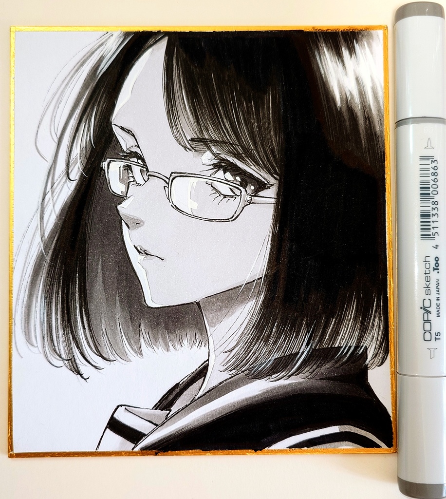 オリジナルイラスト 小色紙