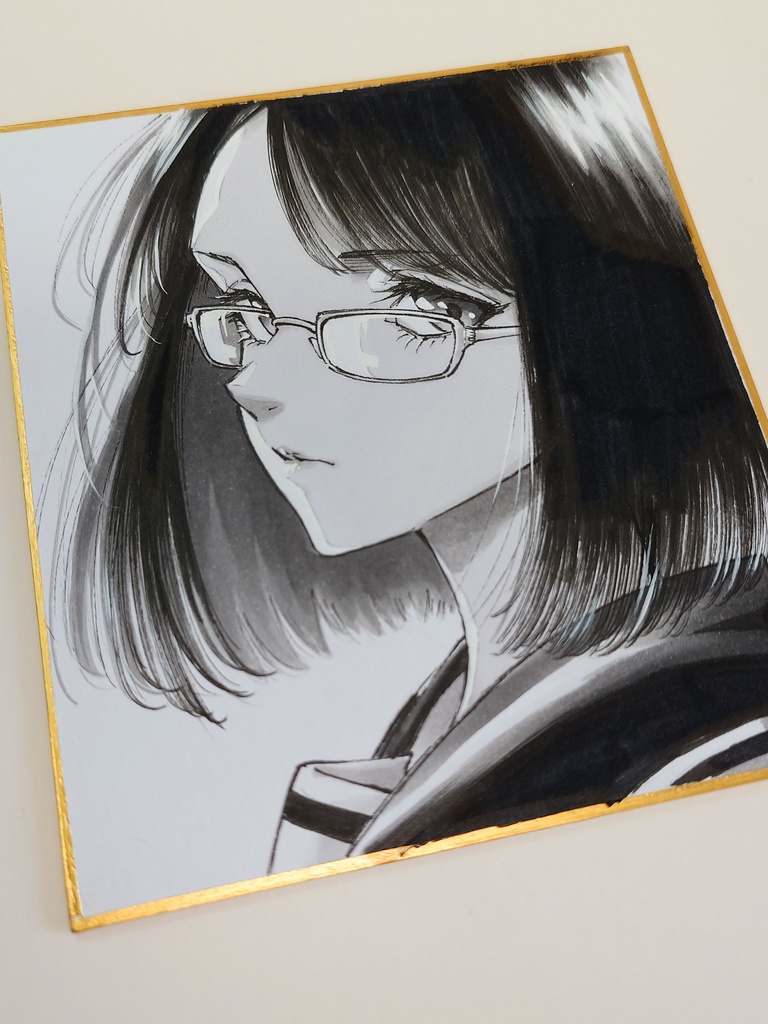 オリジナルイラスト 小色紙