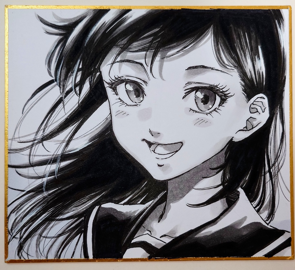 オリジナルイラスト 小色紙