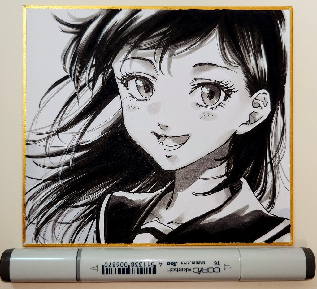 オリジナルイラスト 小色紙