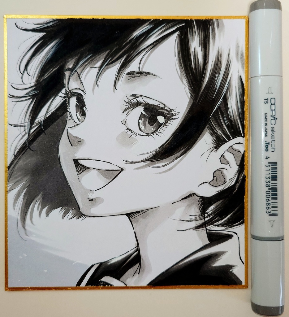 オリジナルイラスト 小色紙