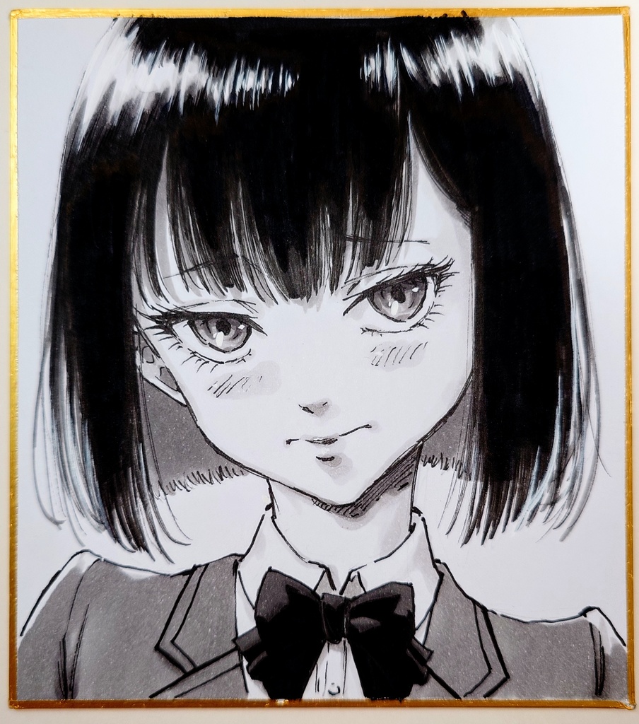 オリジナルイラスト 小色紙
