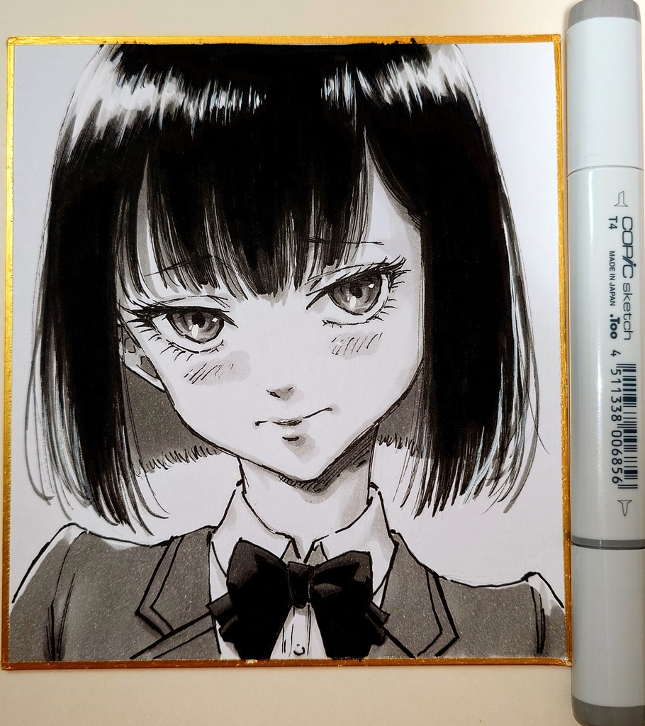 オリジナルイラスト 小色紙