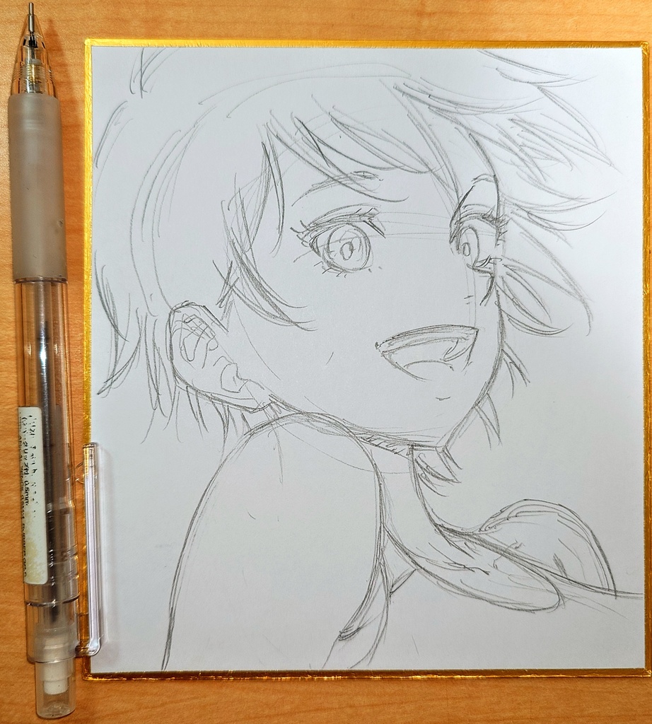 オリジナルイラスト 小色紙