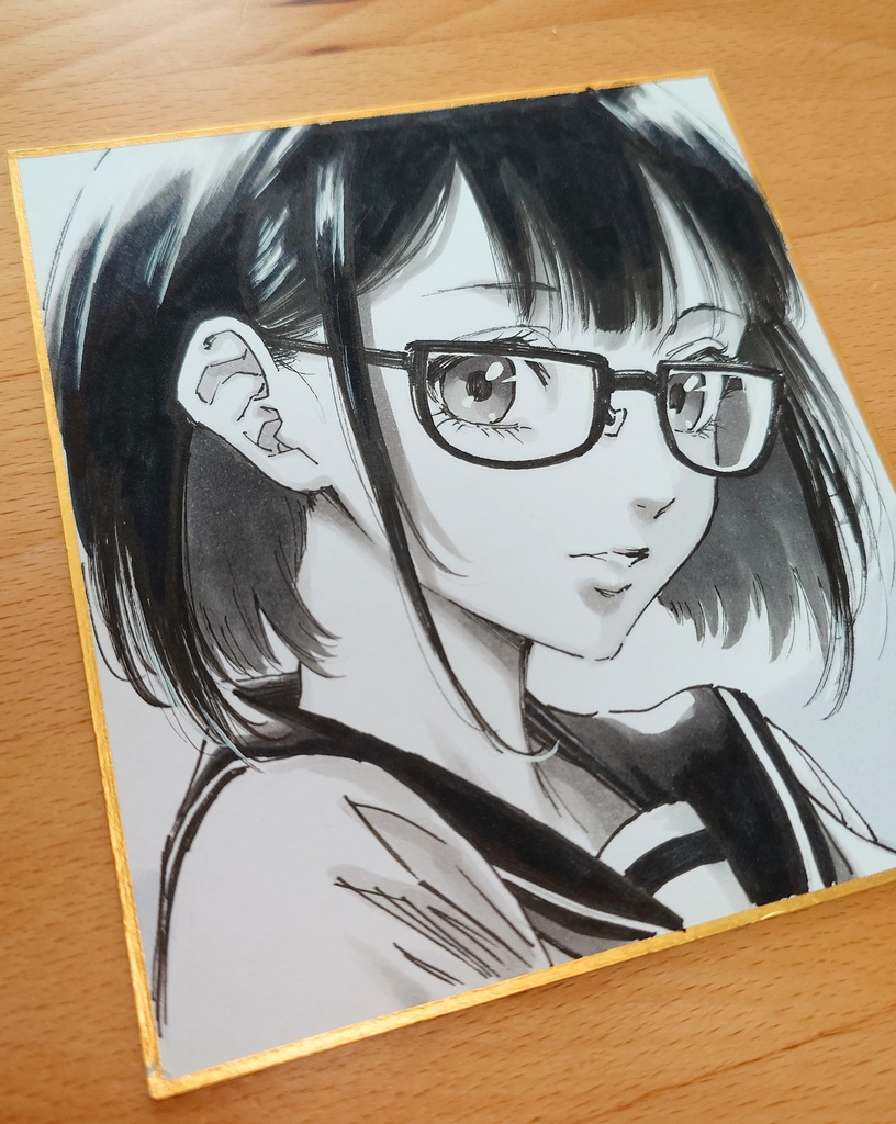 オリジナルイラスト 小色紙