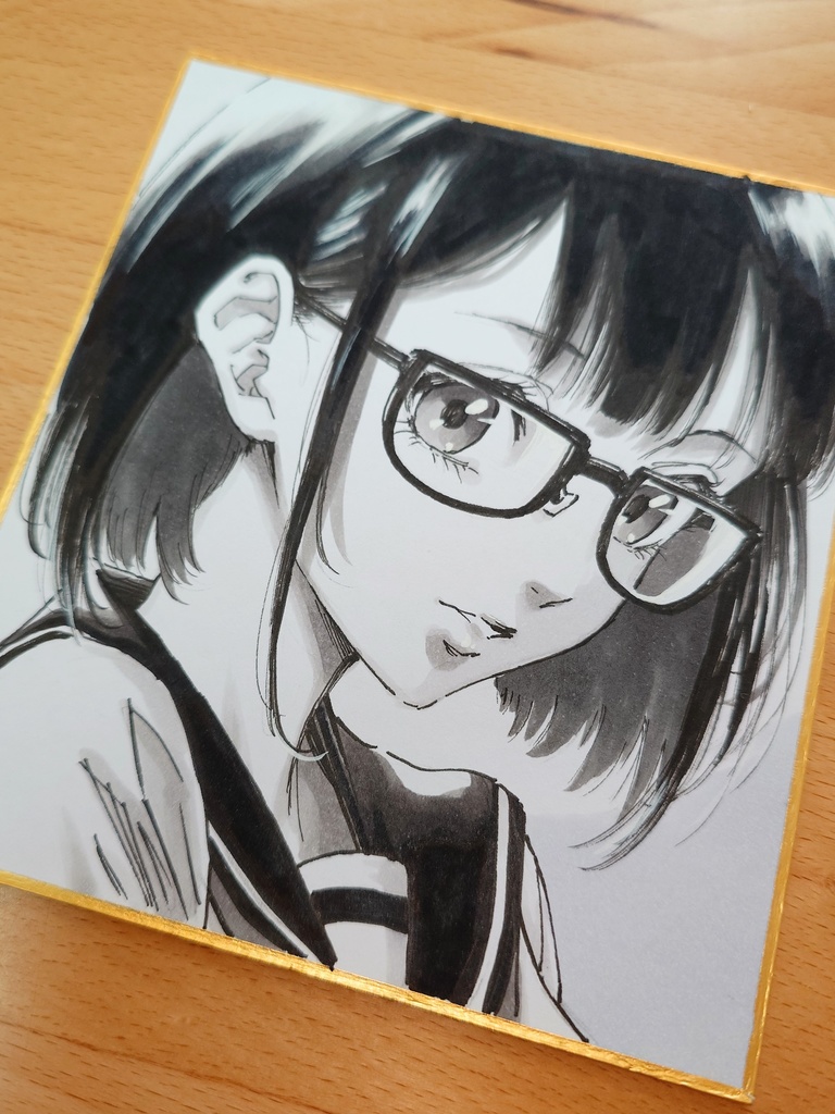 オリジナルイラスト 小色紙