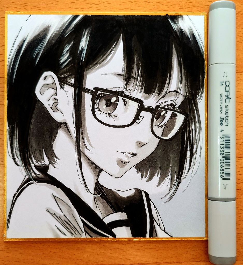 オリジナルイラスト 小色紙