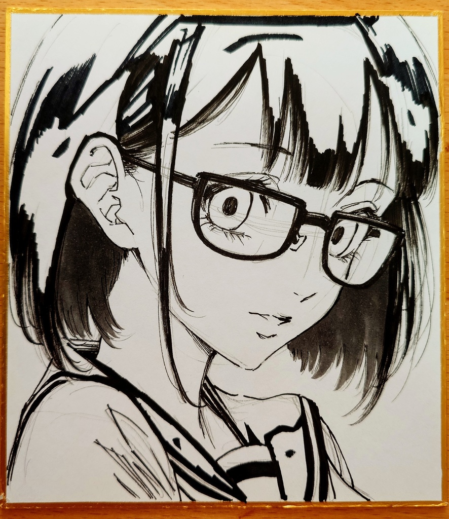 オリジナルイラスト 小色紙