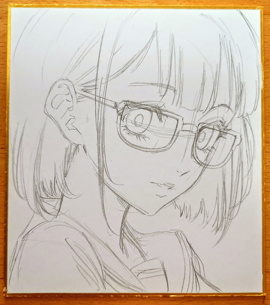 オリジナルイラスト 小色紙