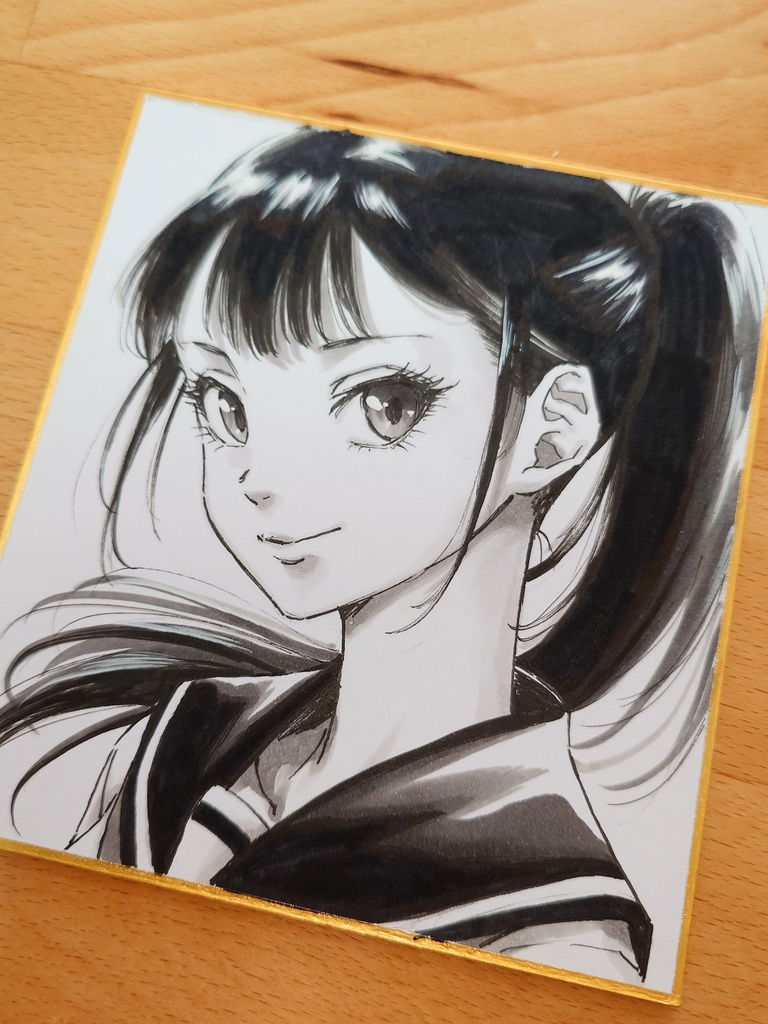 オリジナルイラスト 小色紙