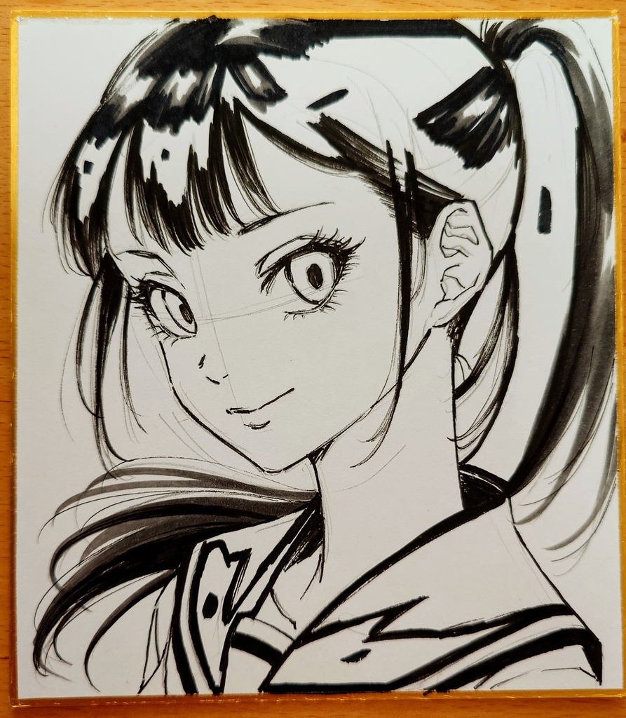 オリジナルイラスト 小色紙