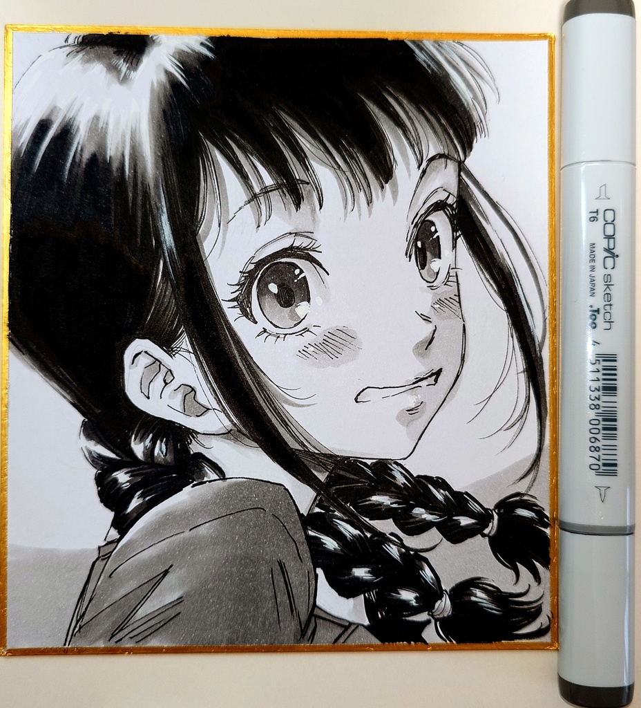 オリジナルイラスト 小色紙