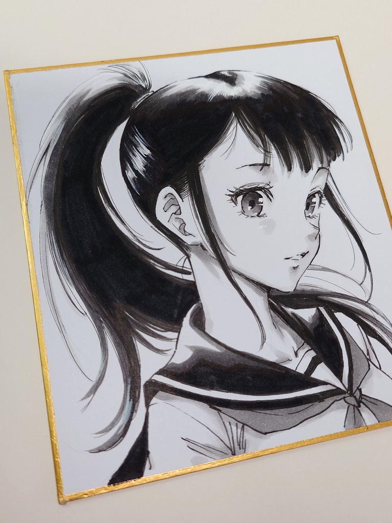 オリジナルイラスト 小色紙