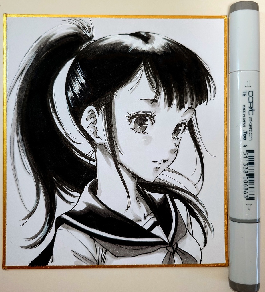 オリジナルイラスト 小色紙