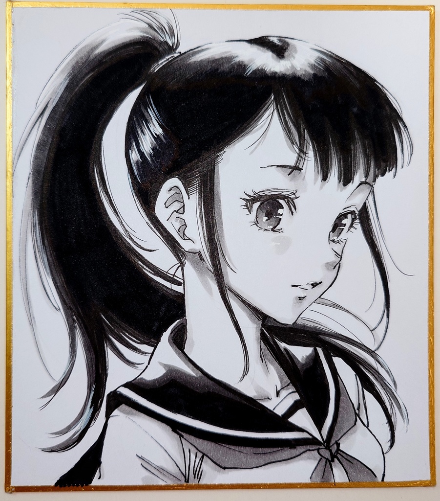 オリジナルイラスト 小色紙